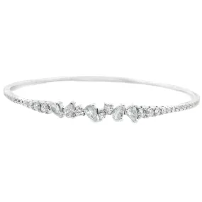 1.15ct 14k White Gold Diamond Bangle