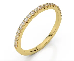 14k Yellow Gold Pave Diamond Band (I2966)