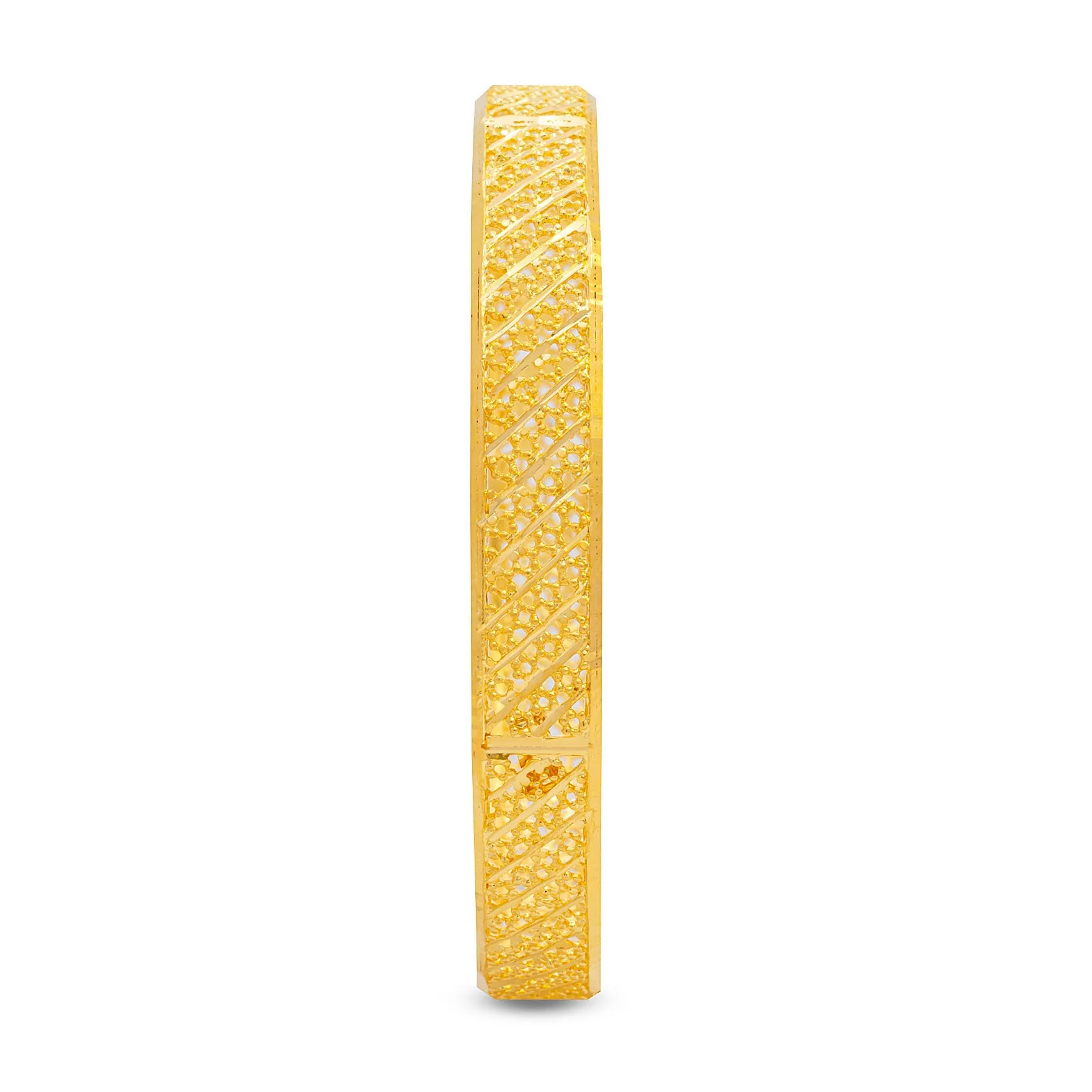 24ct Heavy Gold Plated Boho Style Bangle PGB7-022