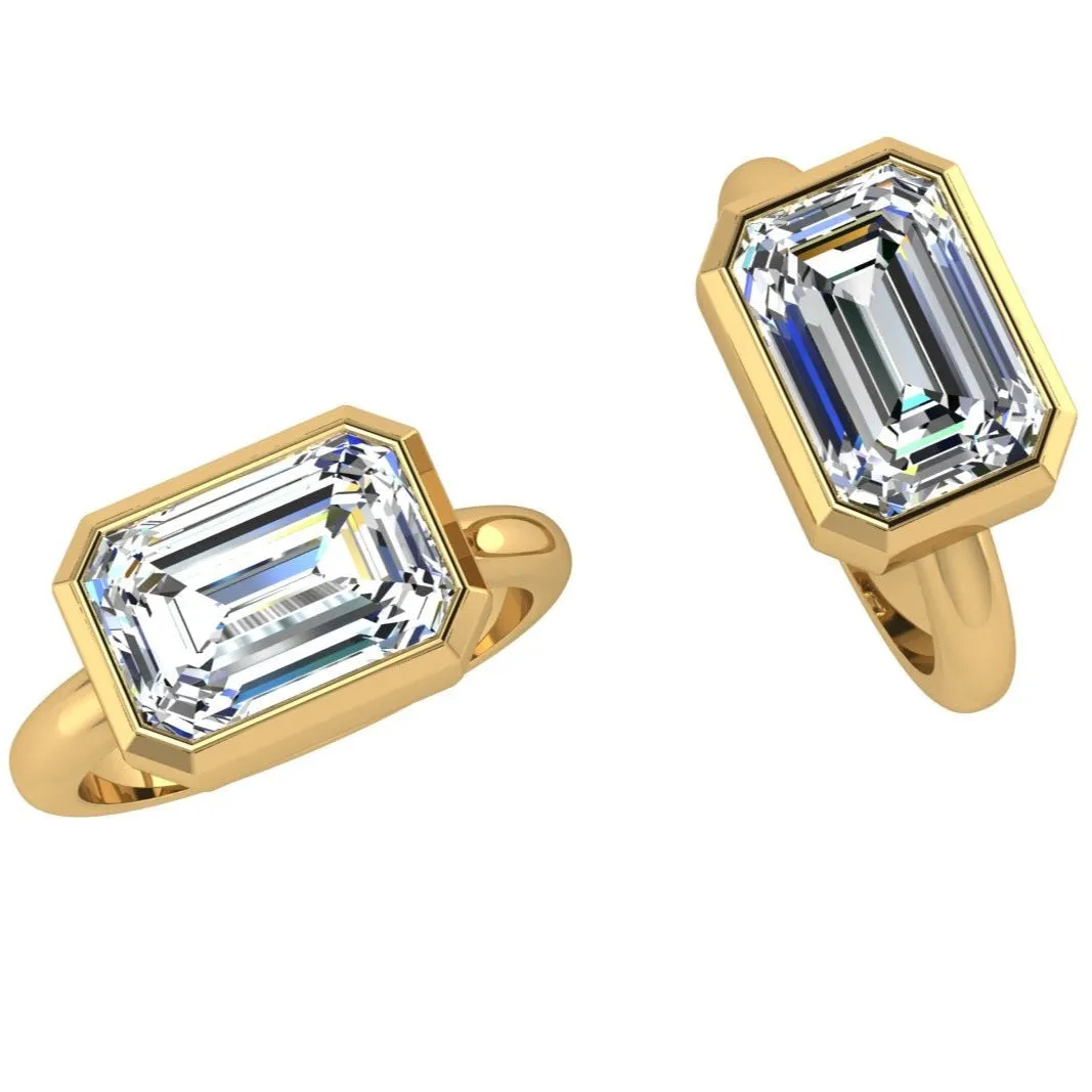 3 carat Emerald Cut Diamond Solitaire Ring