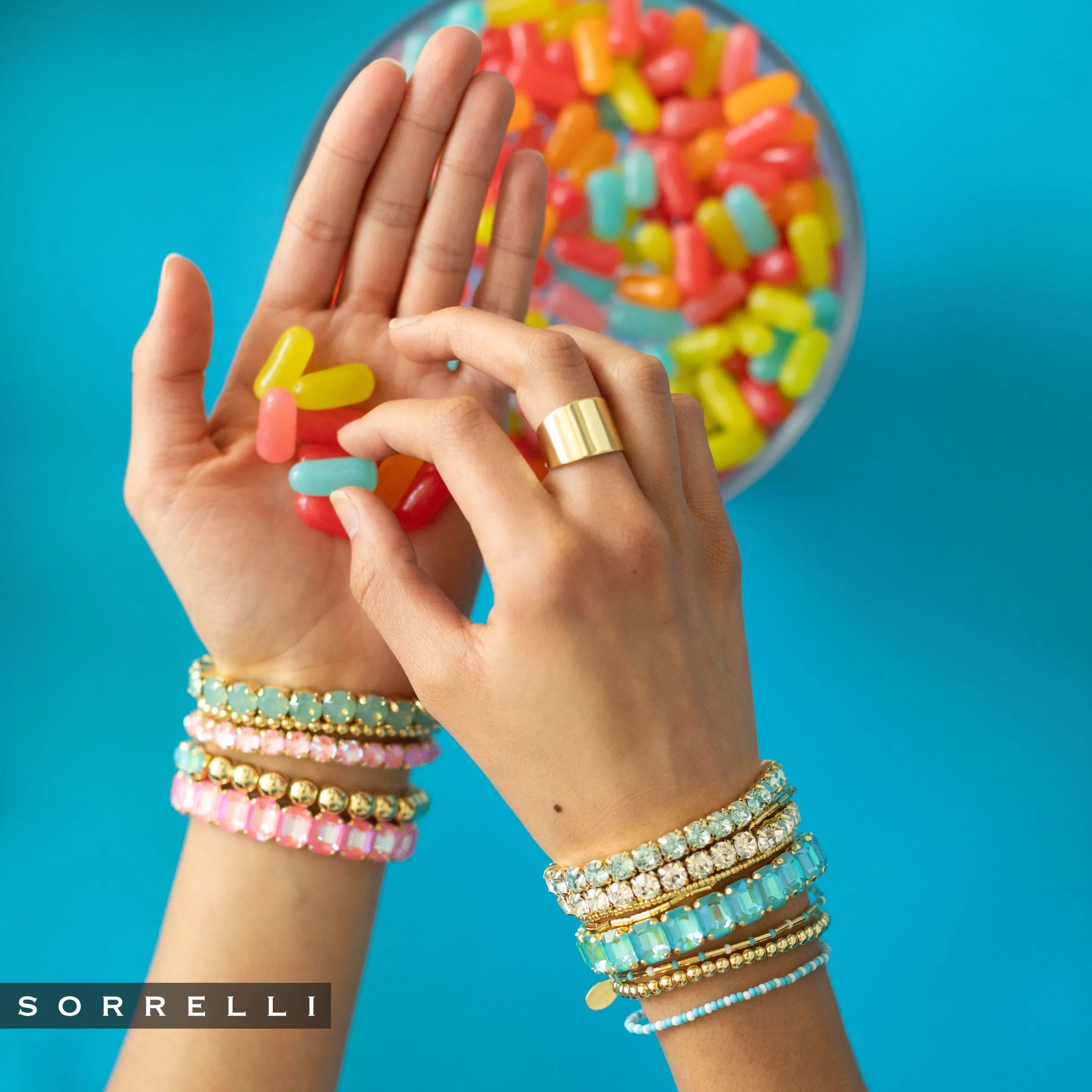 7 inch Octavia Stretch Bracelet - BFM30BGLRD