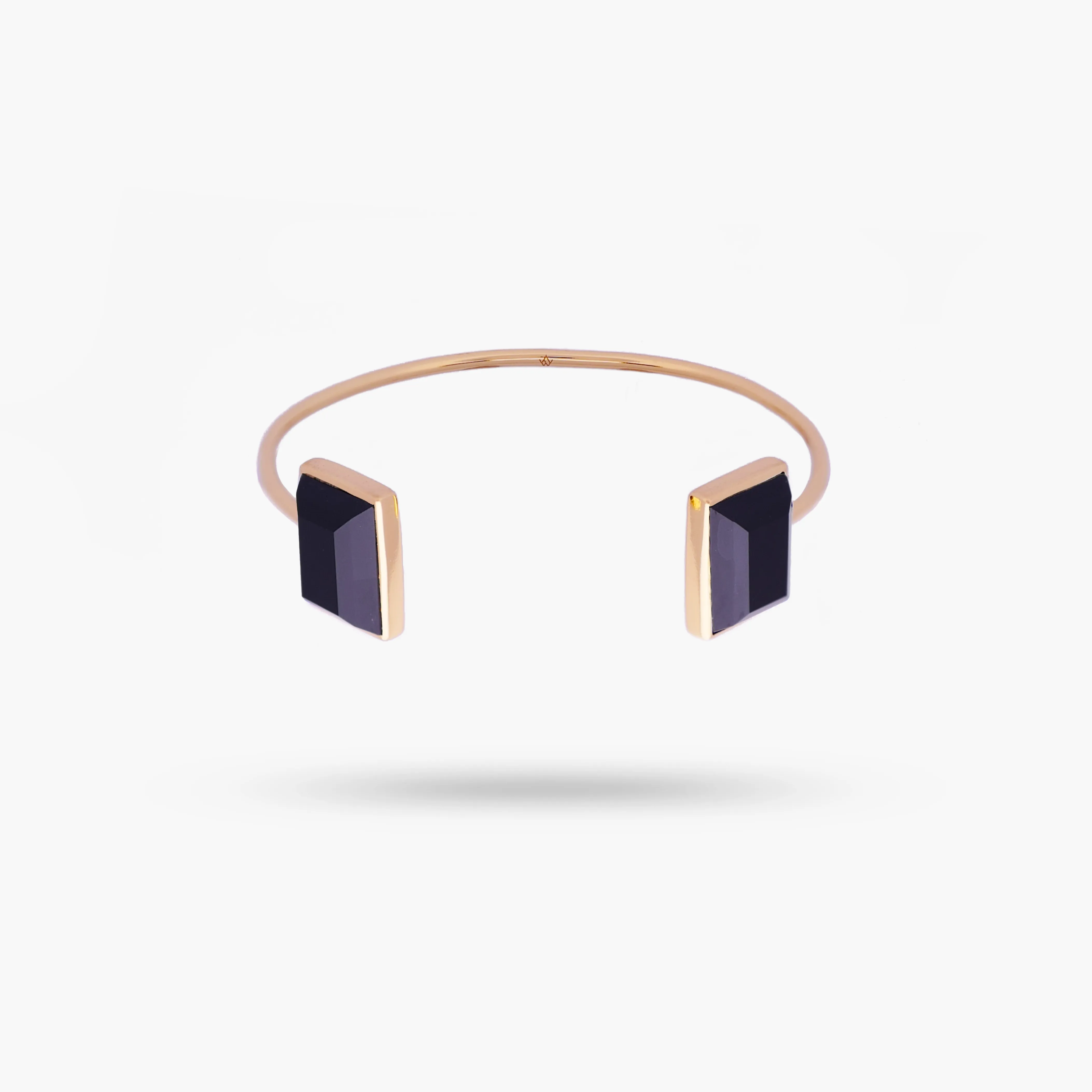 Amare Wear Baguette Black Onyx Handcuff Bracelet