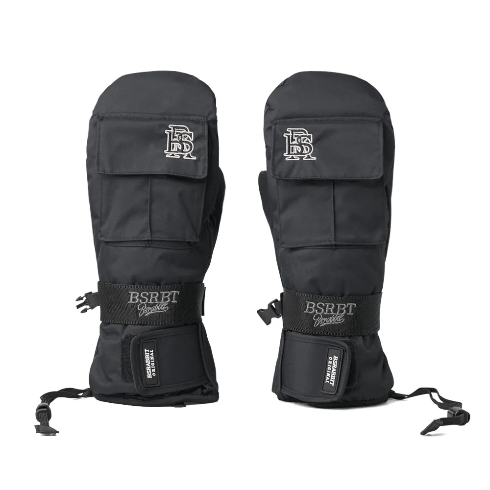 BSR POCKET SNOWBOARD GLOVE LOGO BLACK