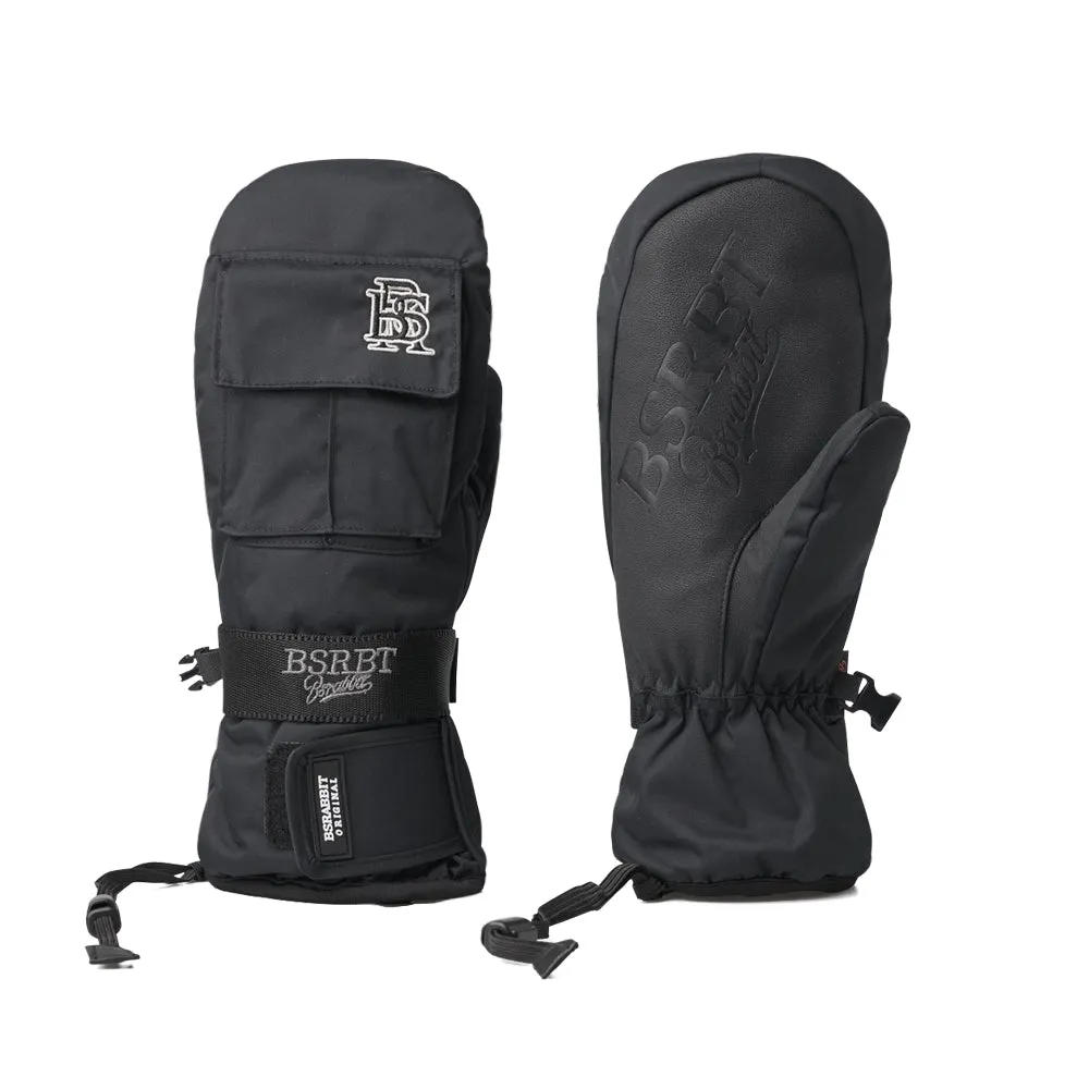 BSR POCKET SNOWBOARD GLOVE LOGO BLACK