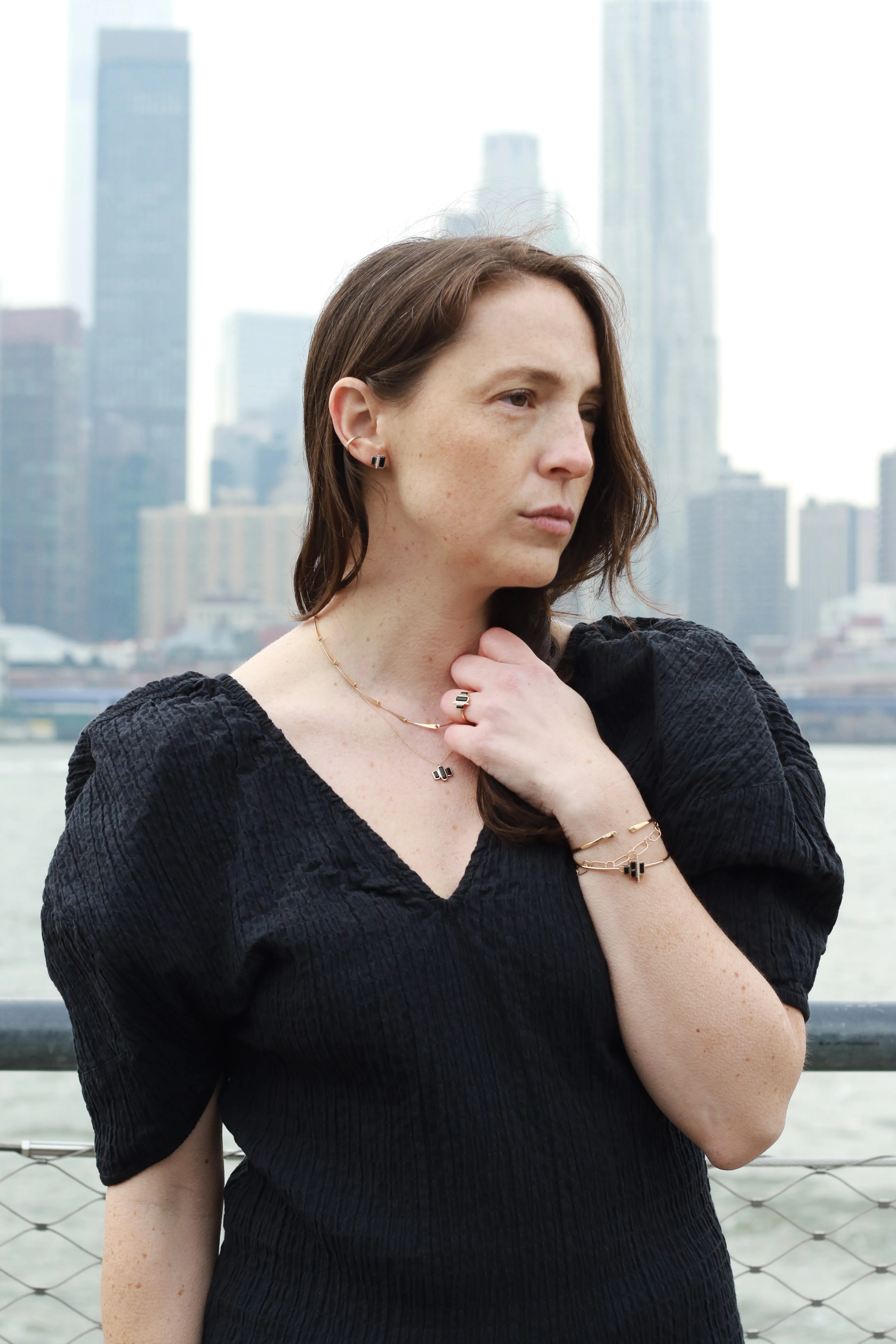 Cityscape Triple Spinel Necklace
