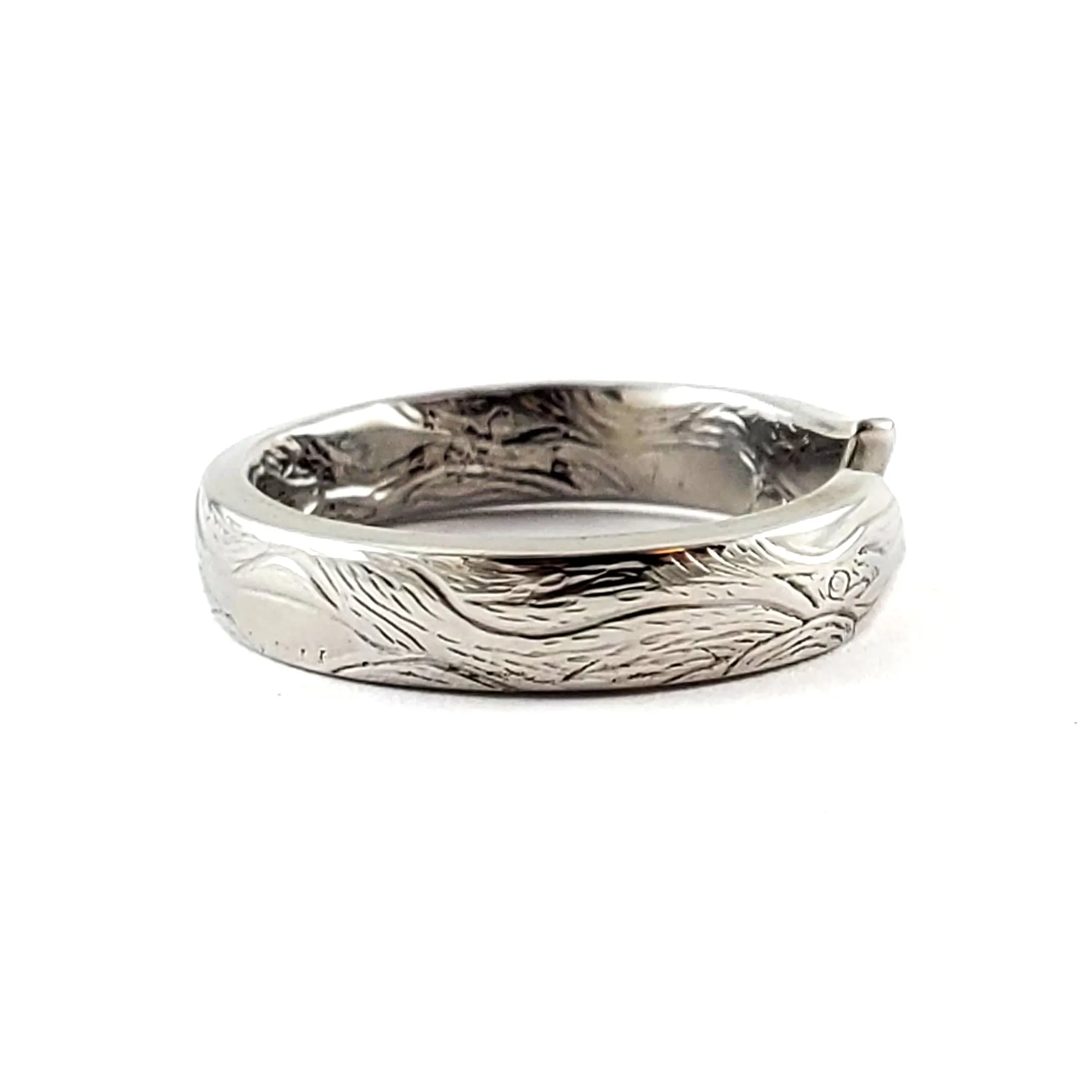 Earth Open Shank Stainless Steel Spoon Ring