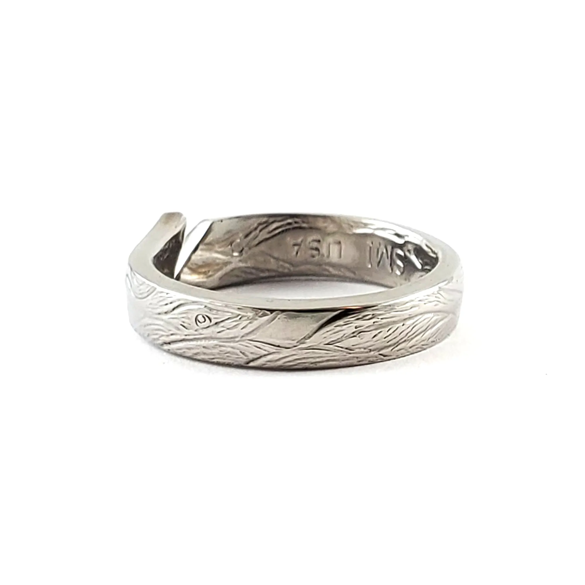 Earth Open Shank Stainless Steel Spoon Ring
