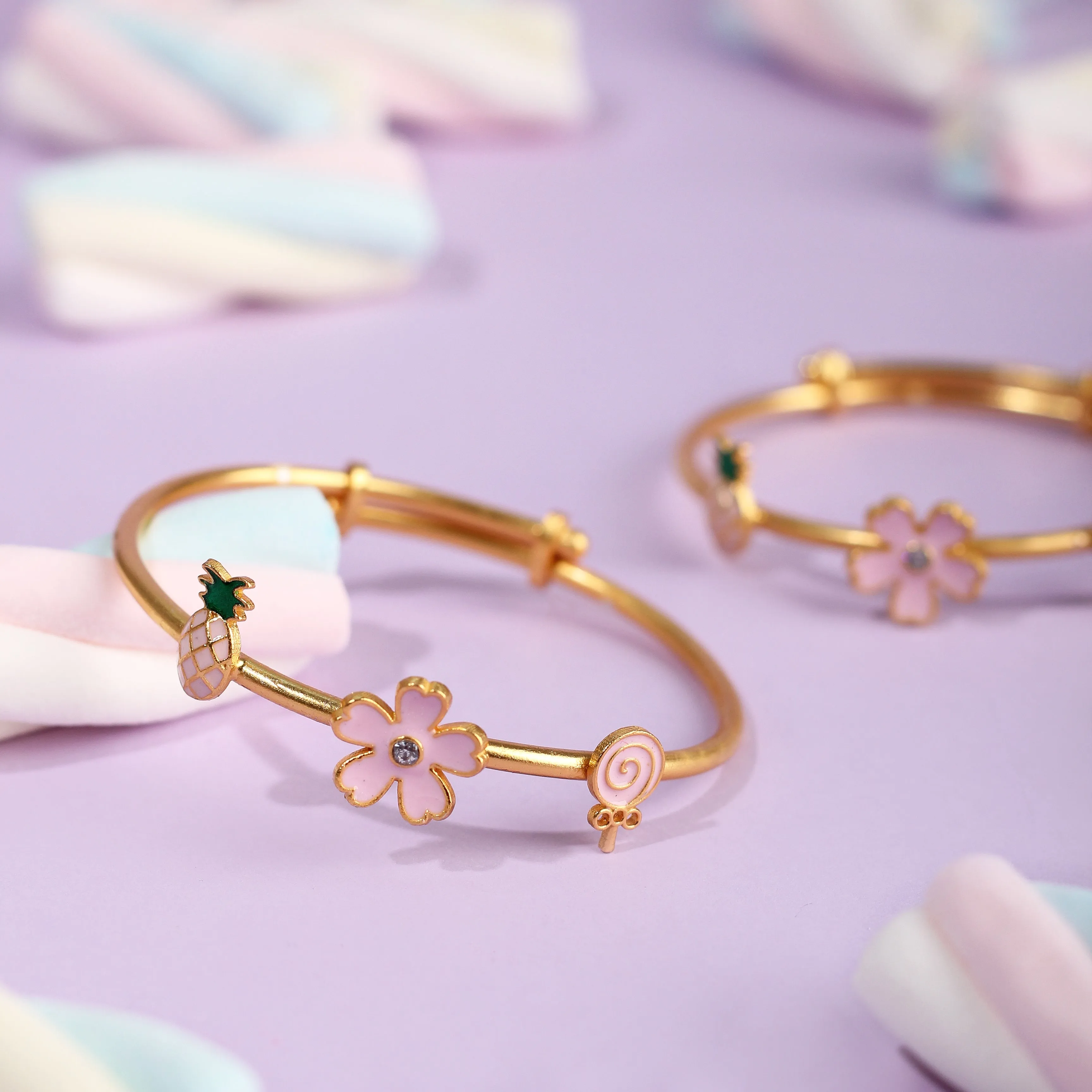 Elegante Kids Pineapple Flower Candy Kada