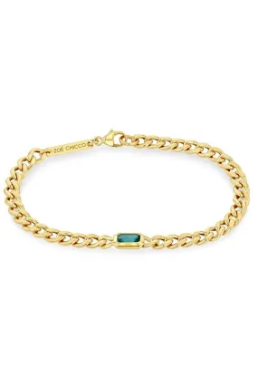 Emerald Curb Chain Bracelet - Medium