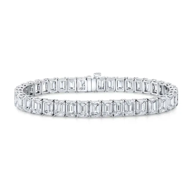 Emerald Cut Diamond Tennis Bracelet