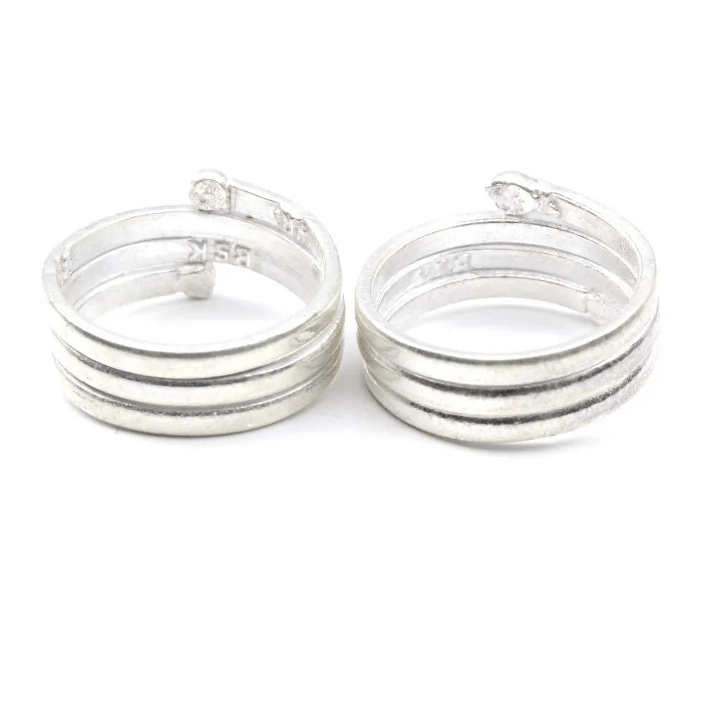 Ethnic Beautiful Real Silver Toe Rings Indian Handmade bichia Pair foot ring