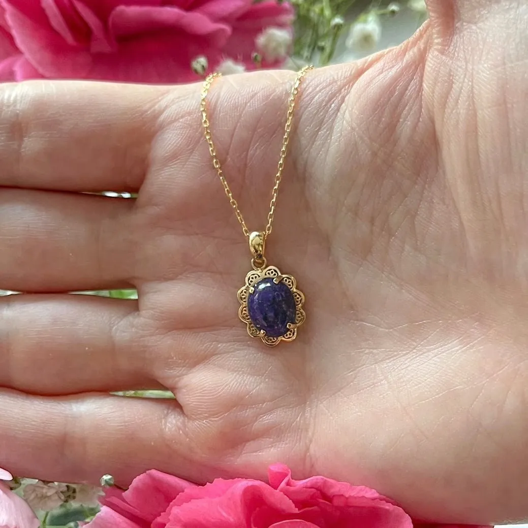 Fira Necklace in Lapis Lazuli