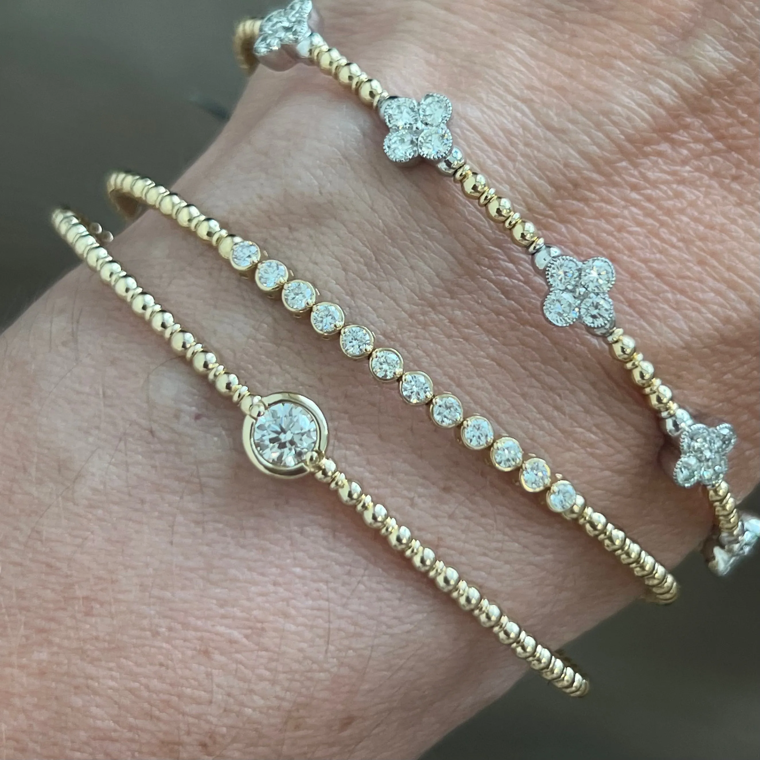 Gold Diamond Bangle