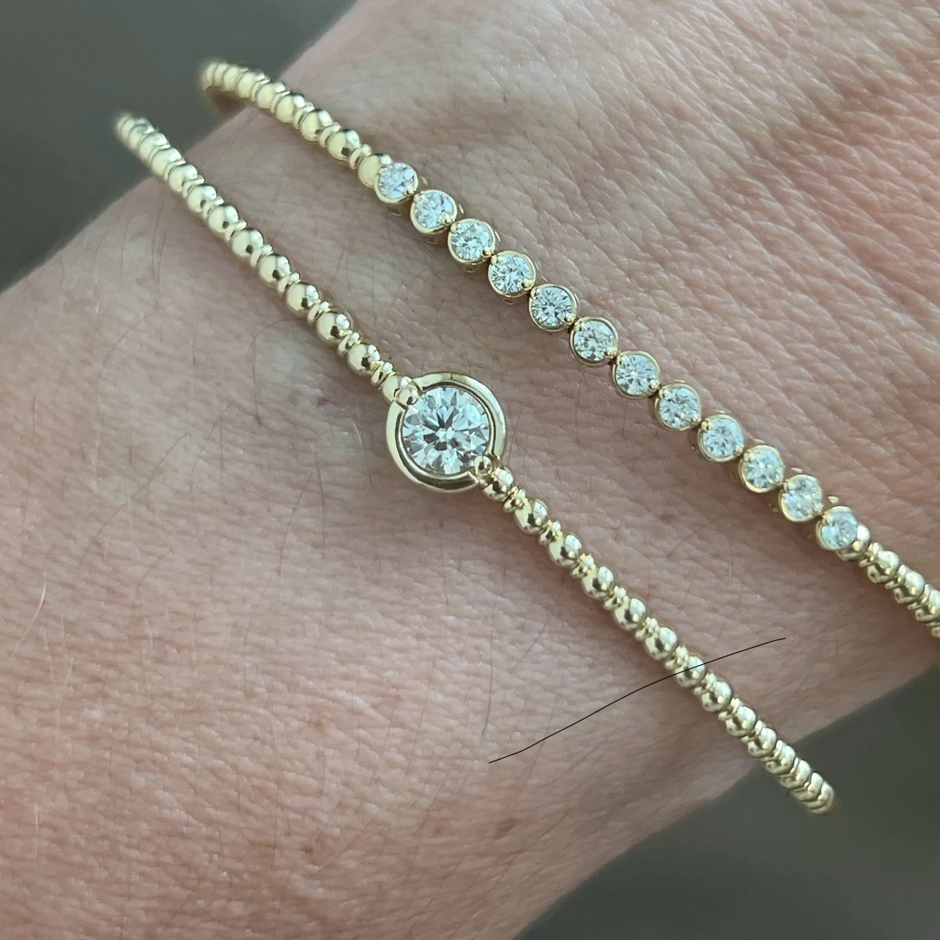 Gold Diamond Bangle