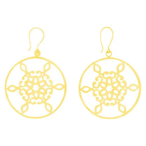 Gold Snowflake Earrings - Afghanistan