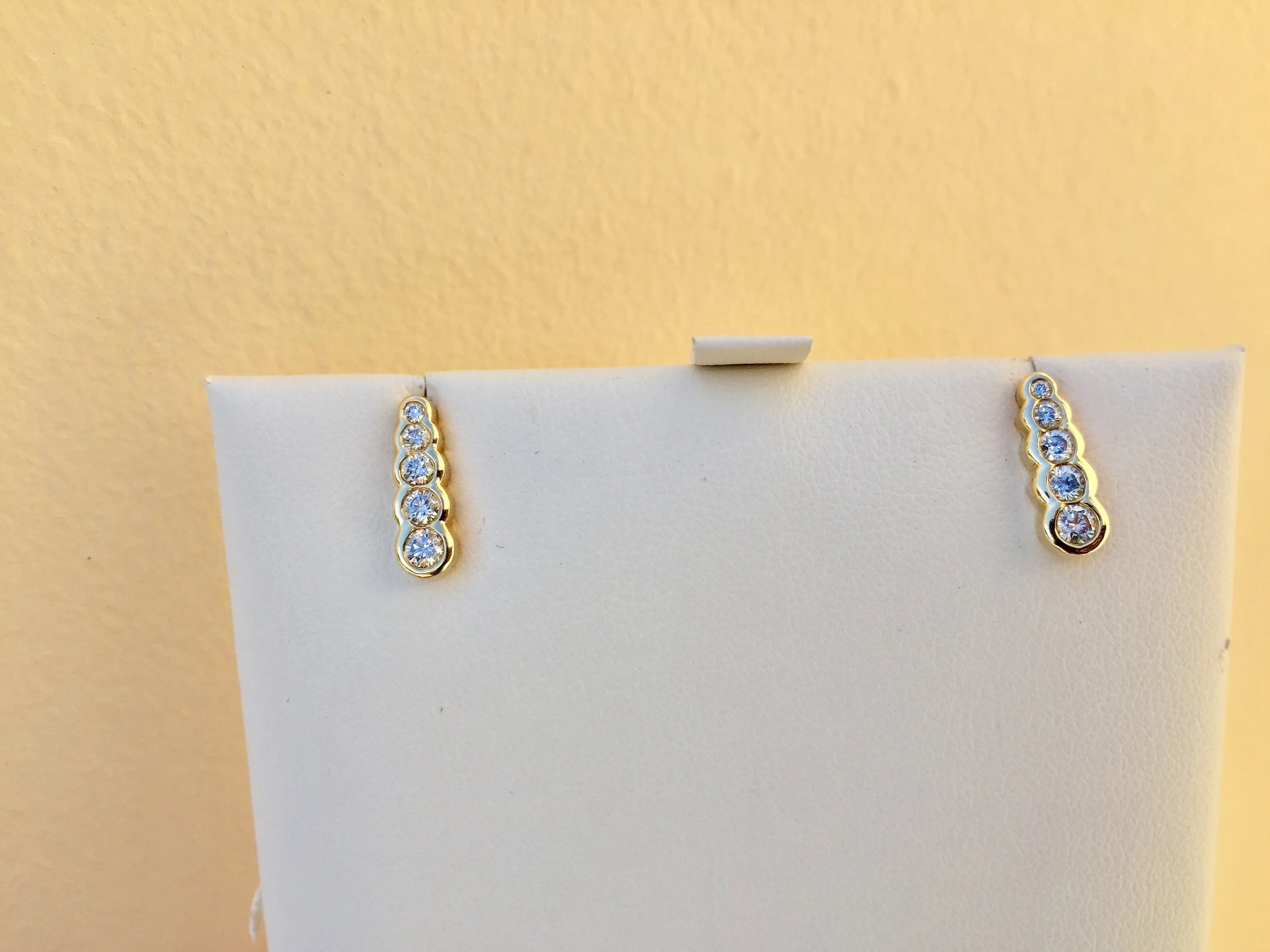 Half Carat Diamond Gold Earrings