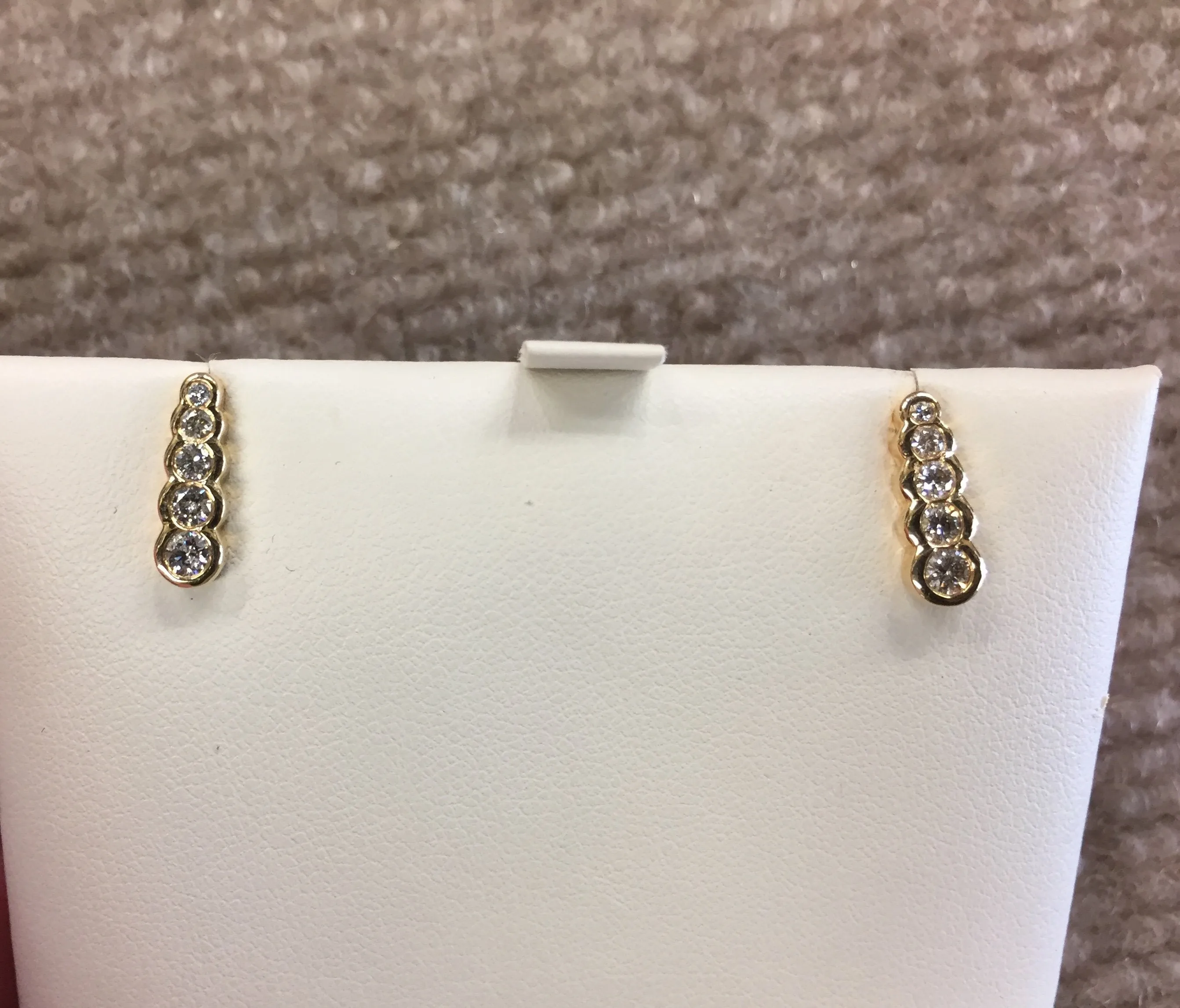Half Carat Diamond Gold Earrings