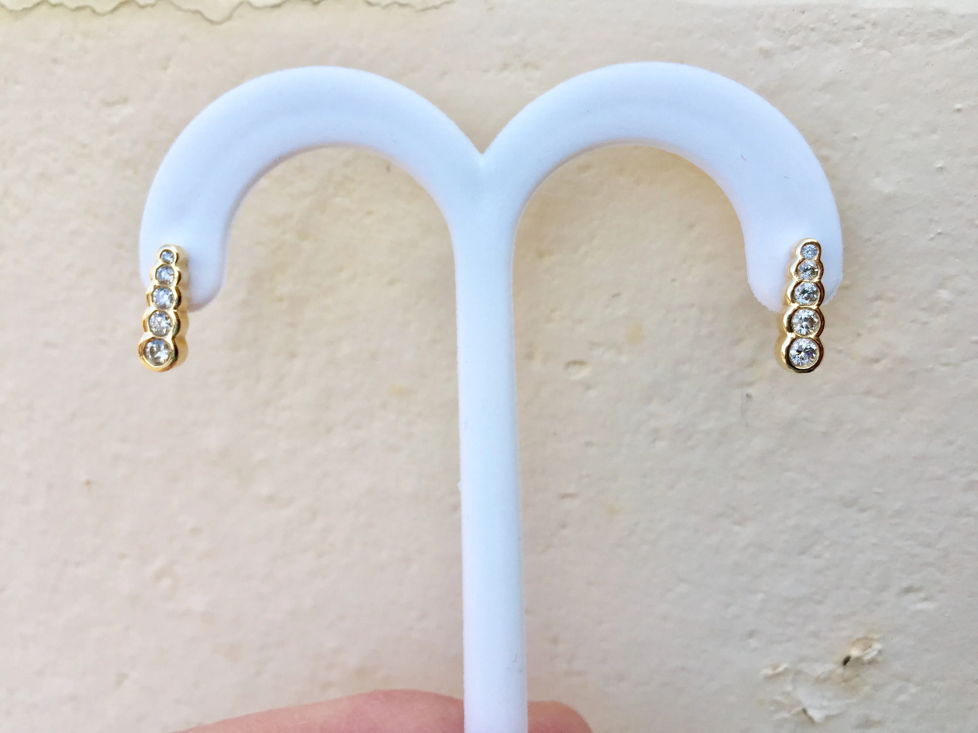 Half Carat Diamond Gold Earrings