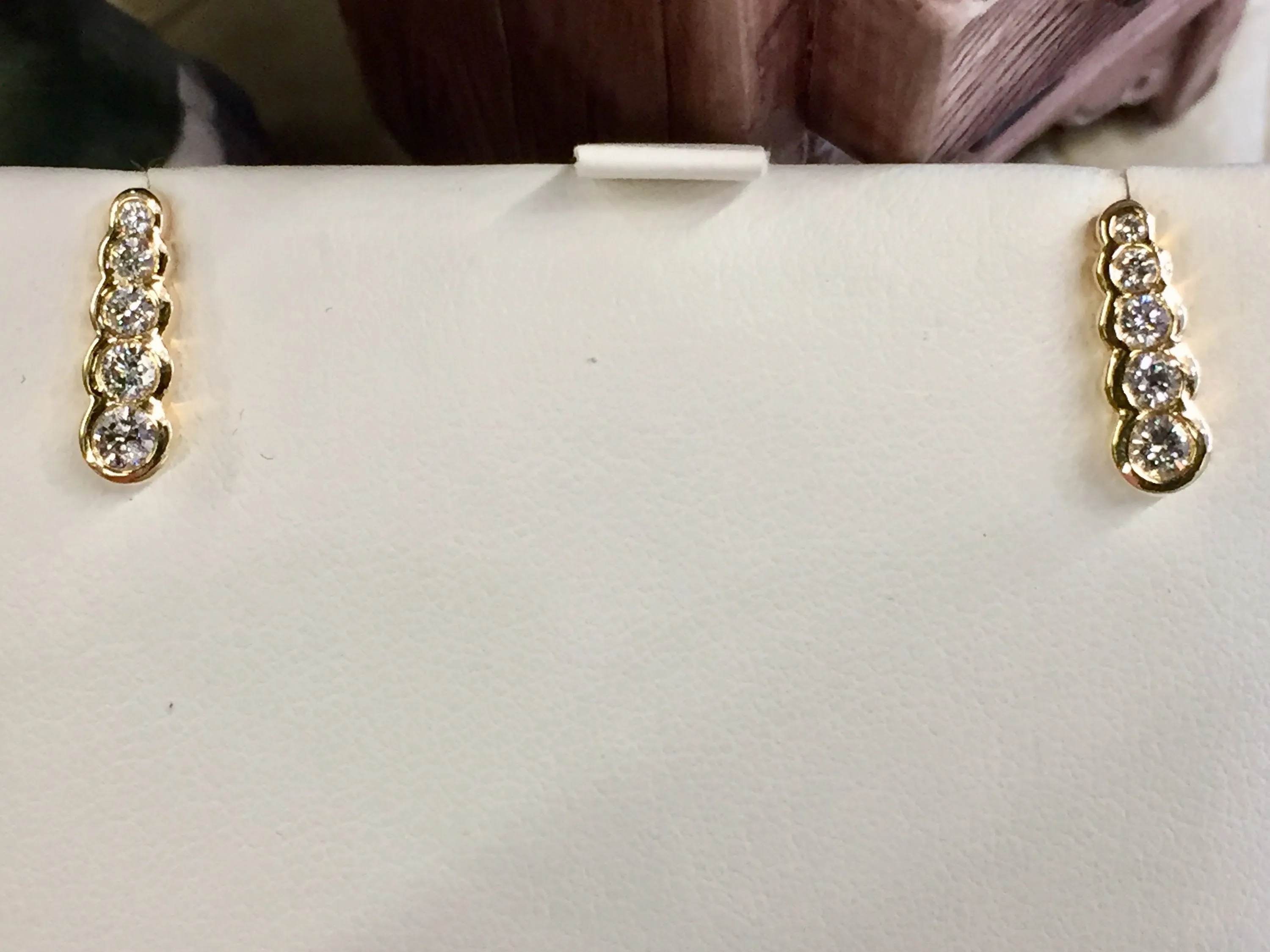 Half Carat Diamond Gold Earrings