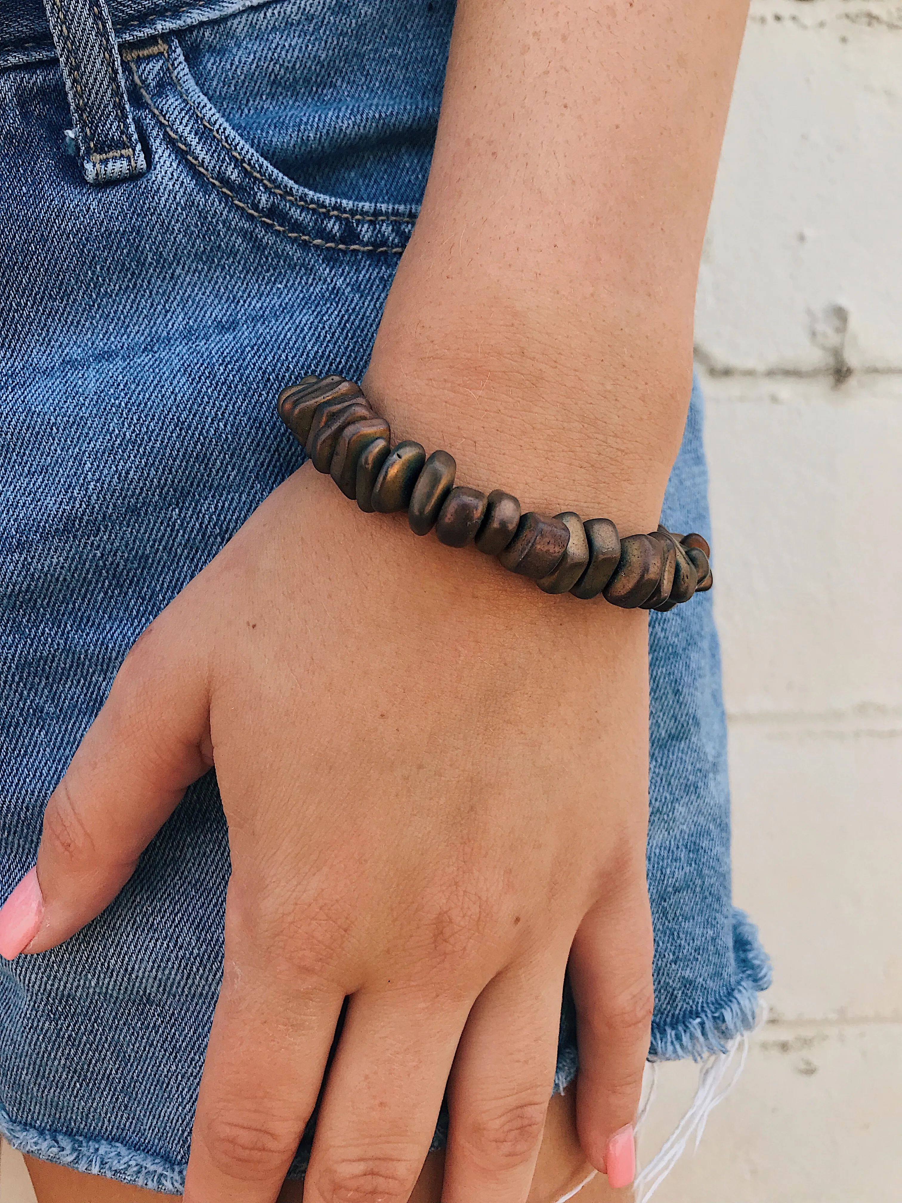 Hematite Bracelet // Matte