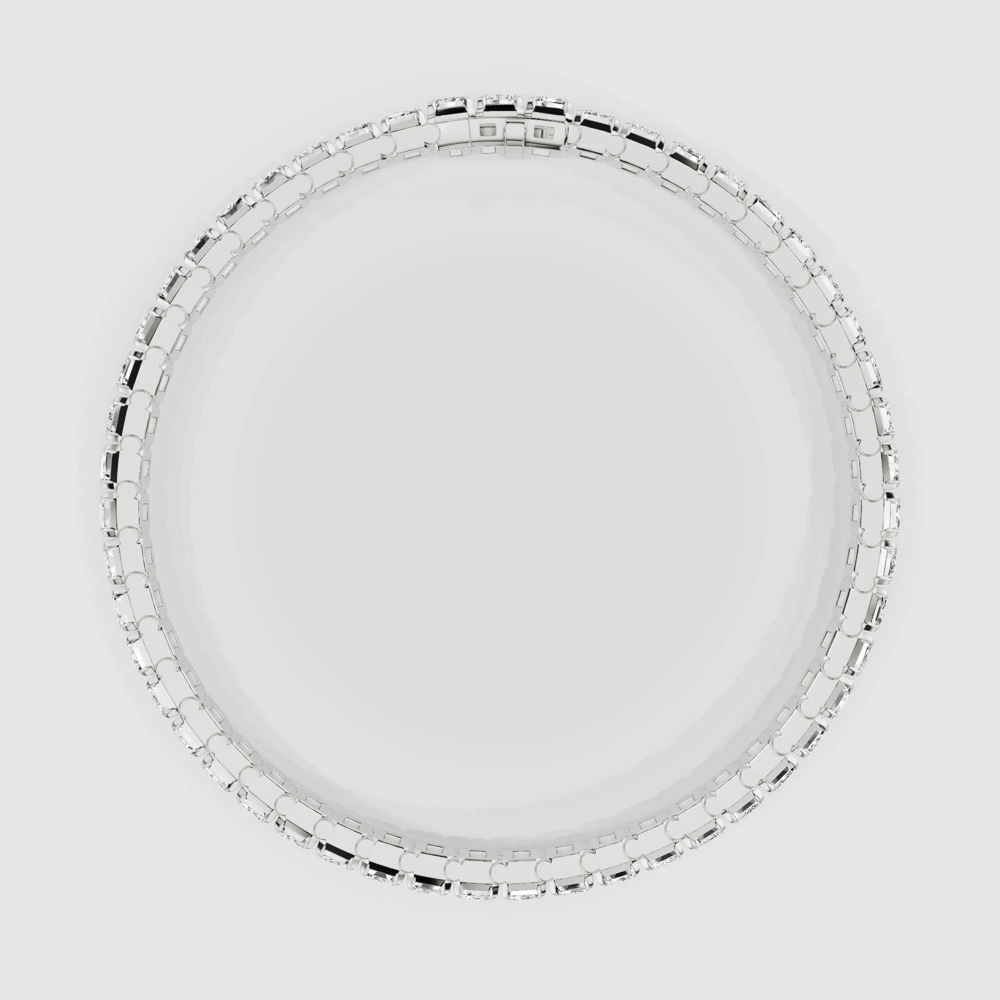 Le Chocolat Tennis Bracelet-Emerald Cut