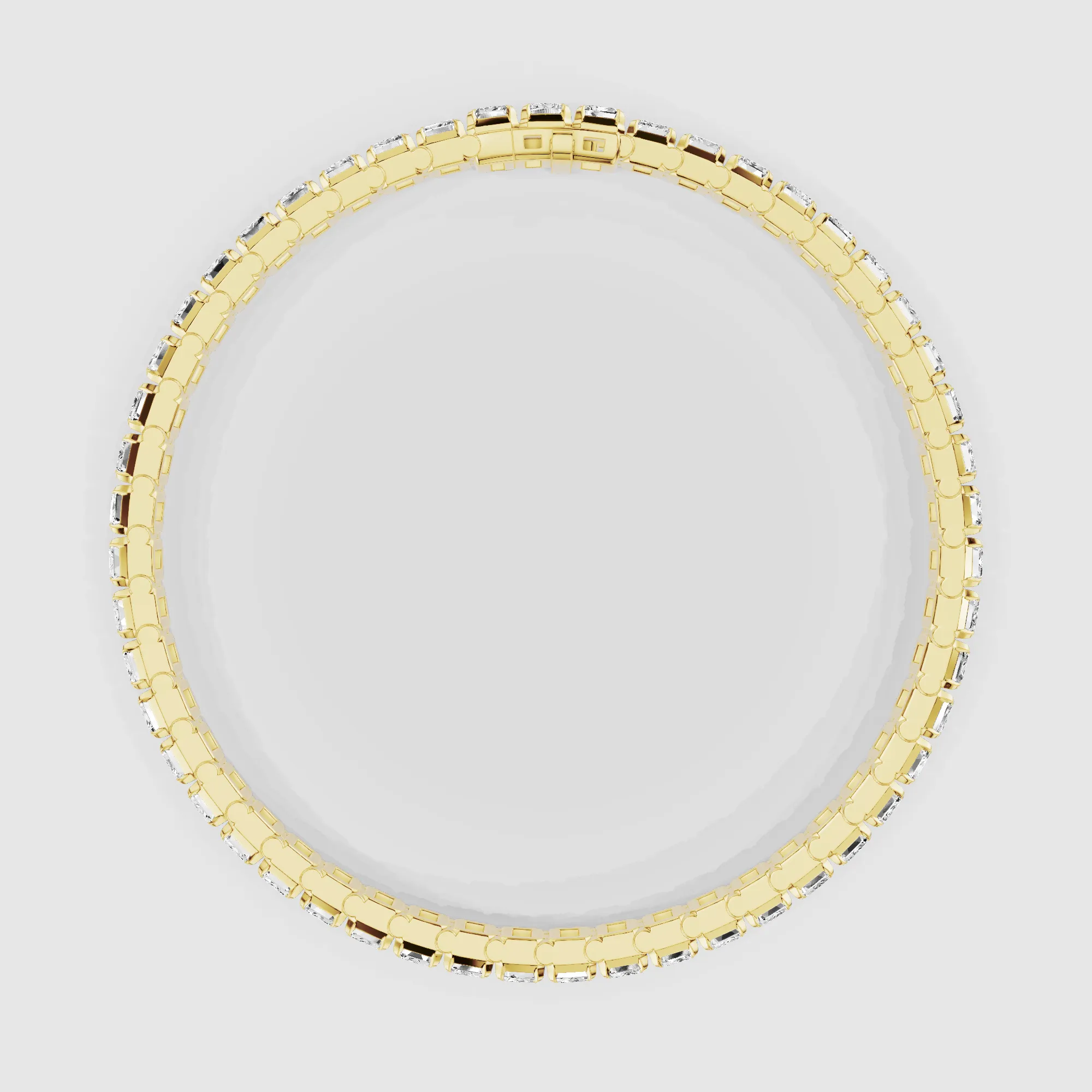 Le Chocolat Tennis Bracelet-Emerald Cut