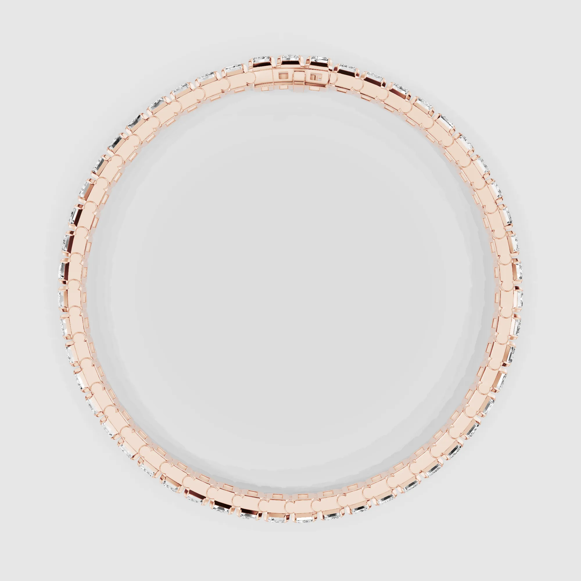 Le Chocolat Tennis Bracelet-Emerald Cut