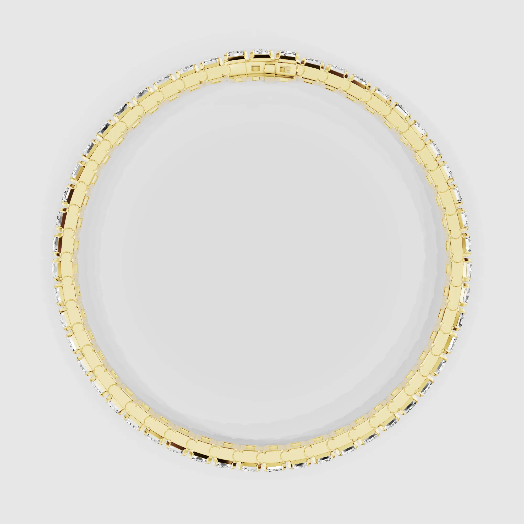 Le Chocolat Tennis Bracelet-Emerald Cut