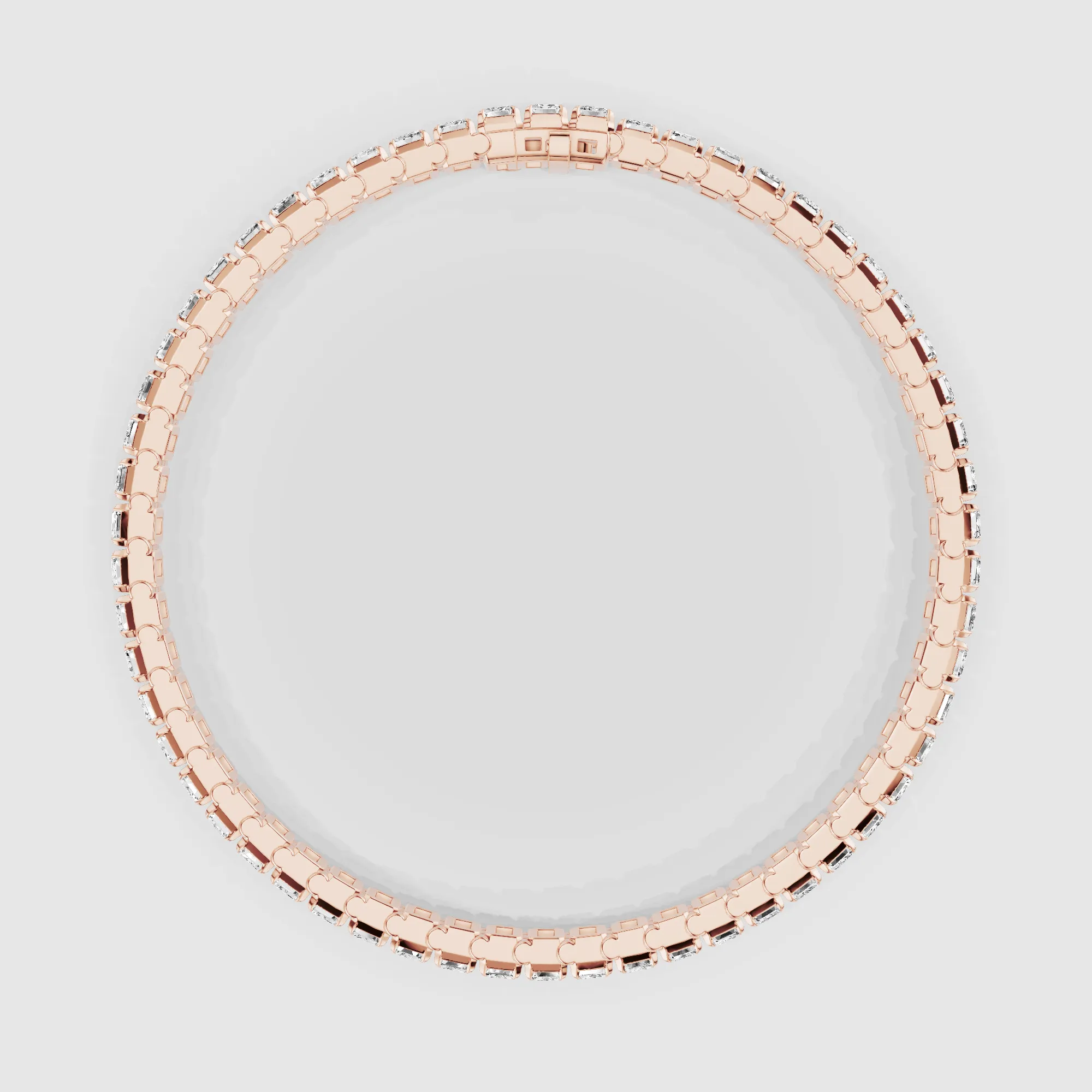 Le Chocolat Tennis Bracelet-Emerald Cut