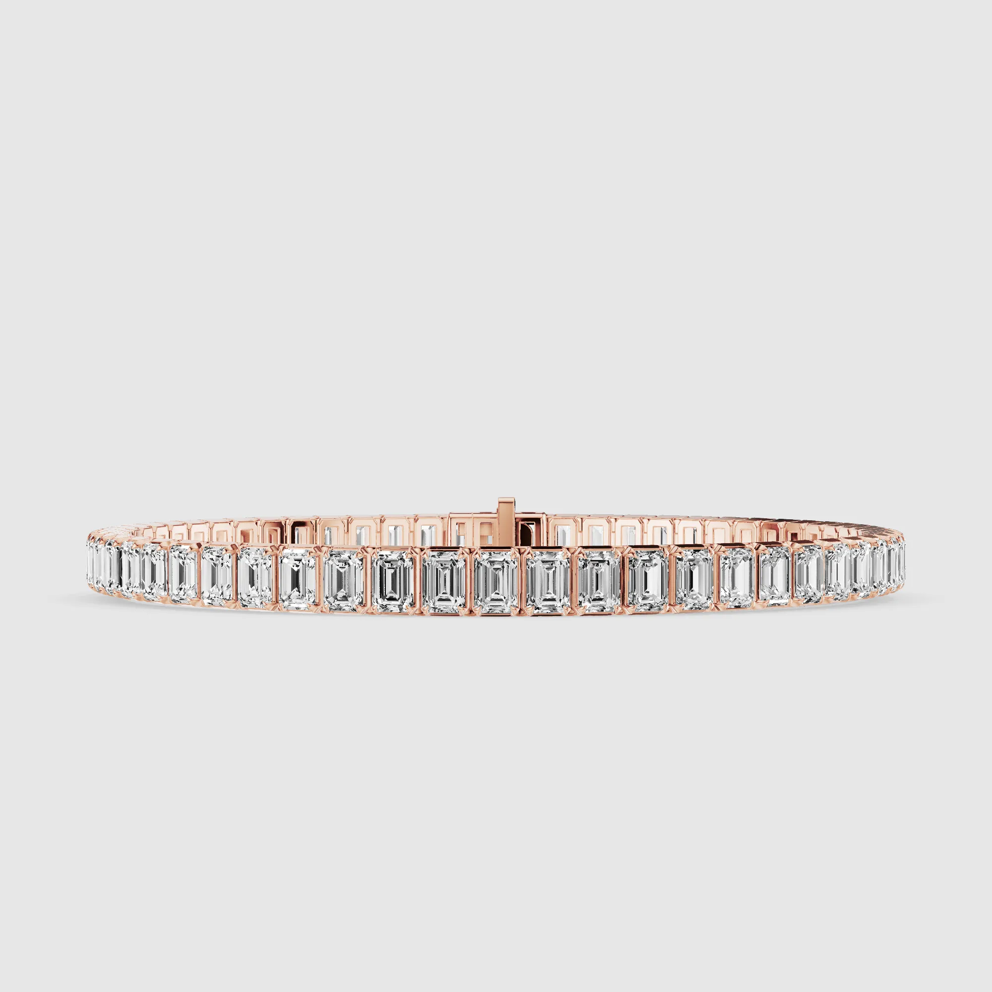 Le Chocolat Tennis Bracelet-Emerald Cut
