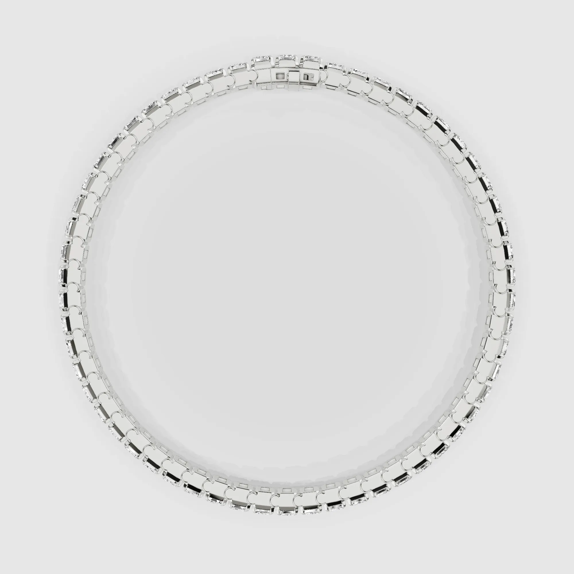 Le Chocolat Tennis Bracelet-Emerald Cut