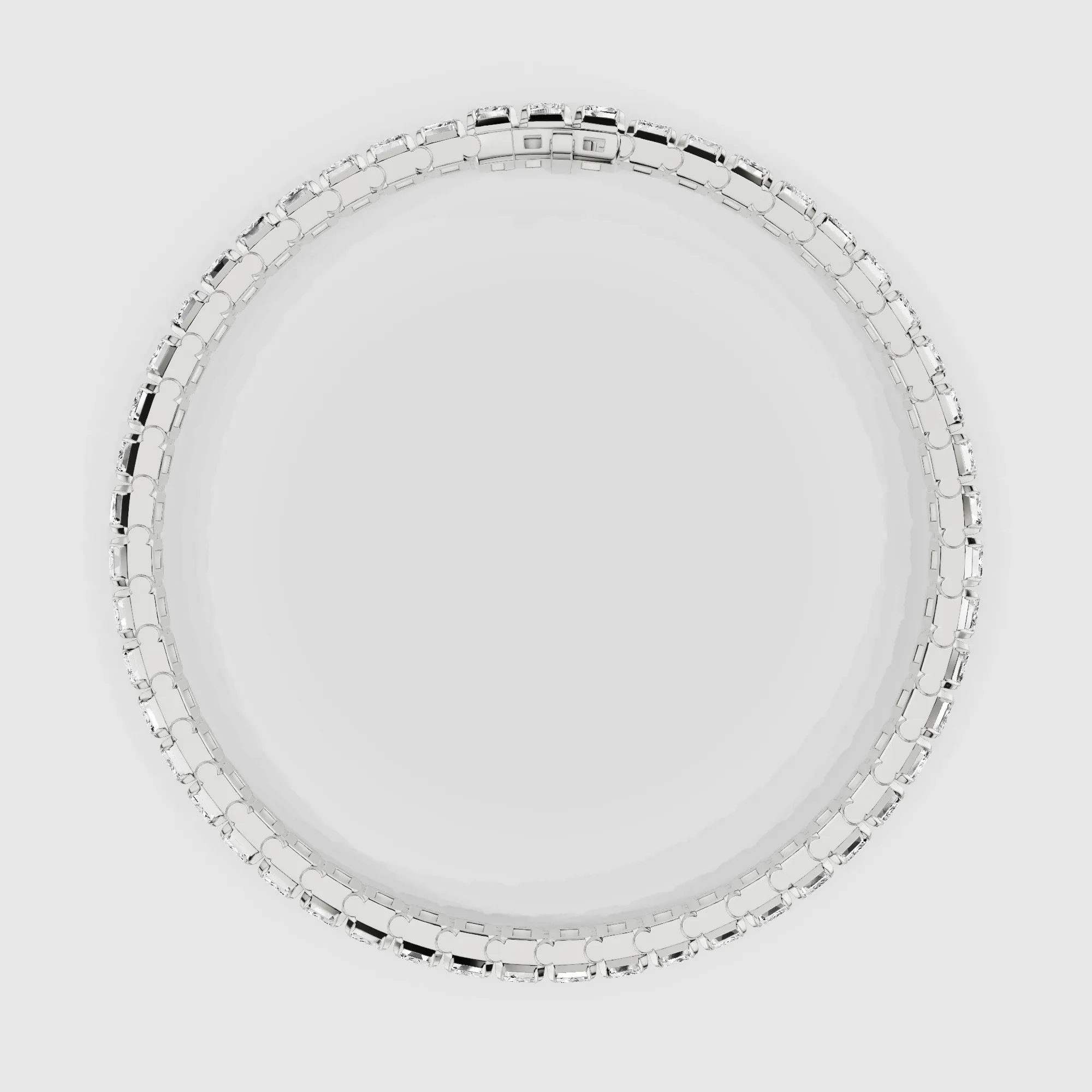 Le Chocolat Tennis Bracelet-Emerald Cut