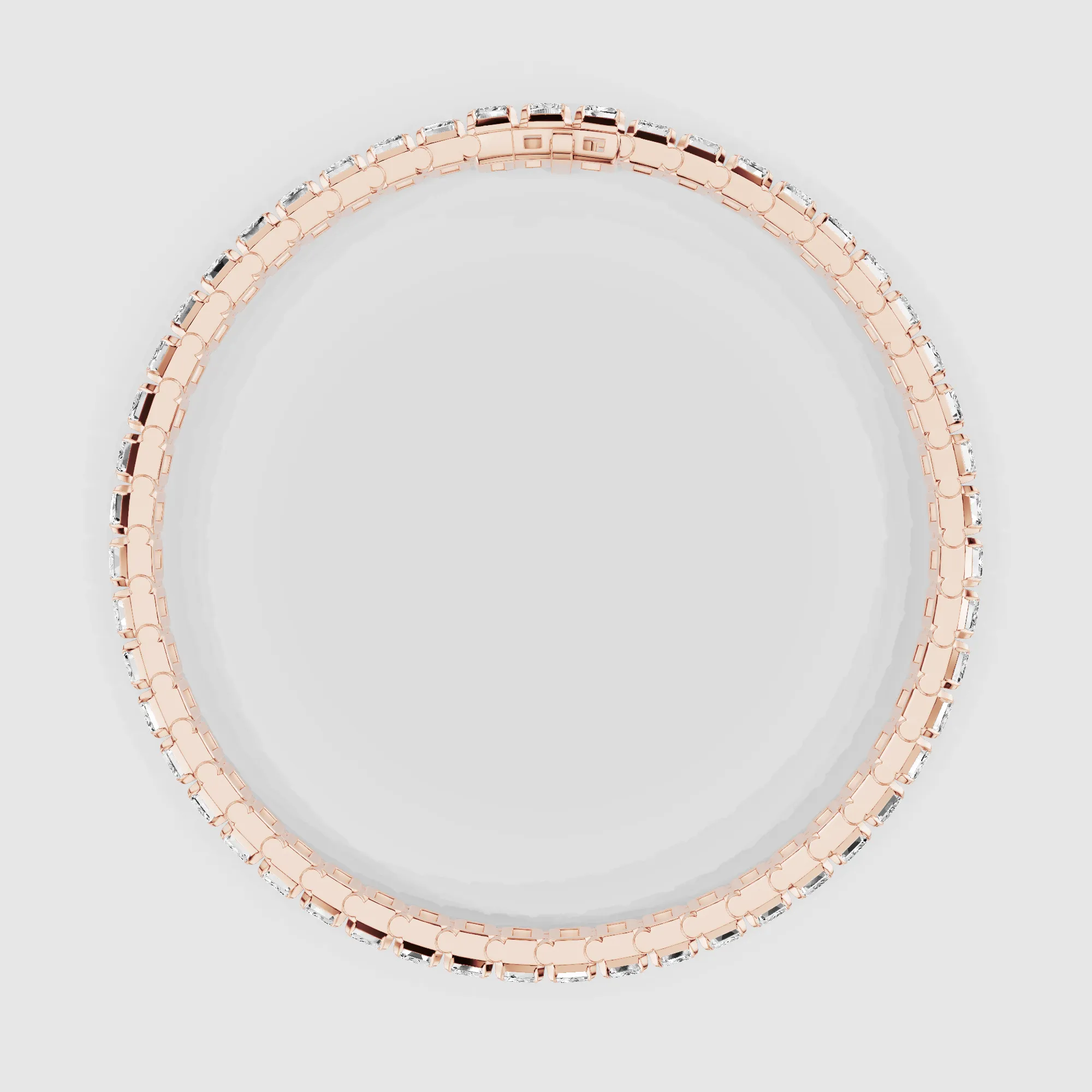 Le Chocolat Tennis Bracelet-Emerald Cut