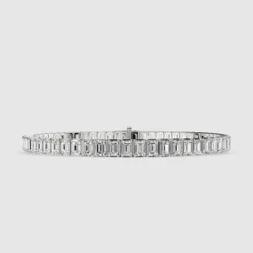 Le Chocolat Tennis Bracelet-Emerald Cut