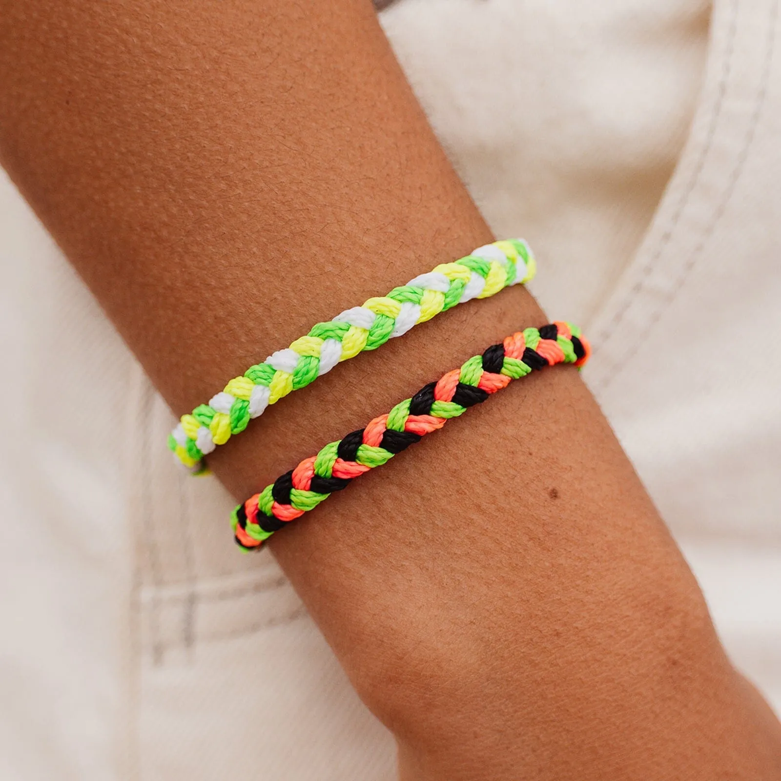 Lemon Lime Multi Braided Bracelet