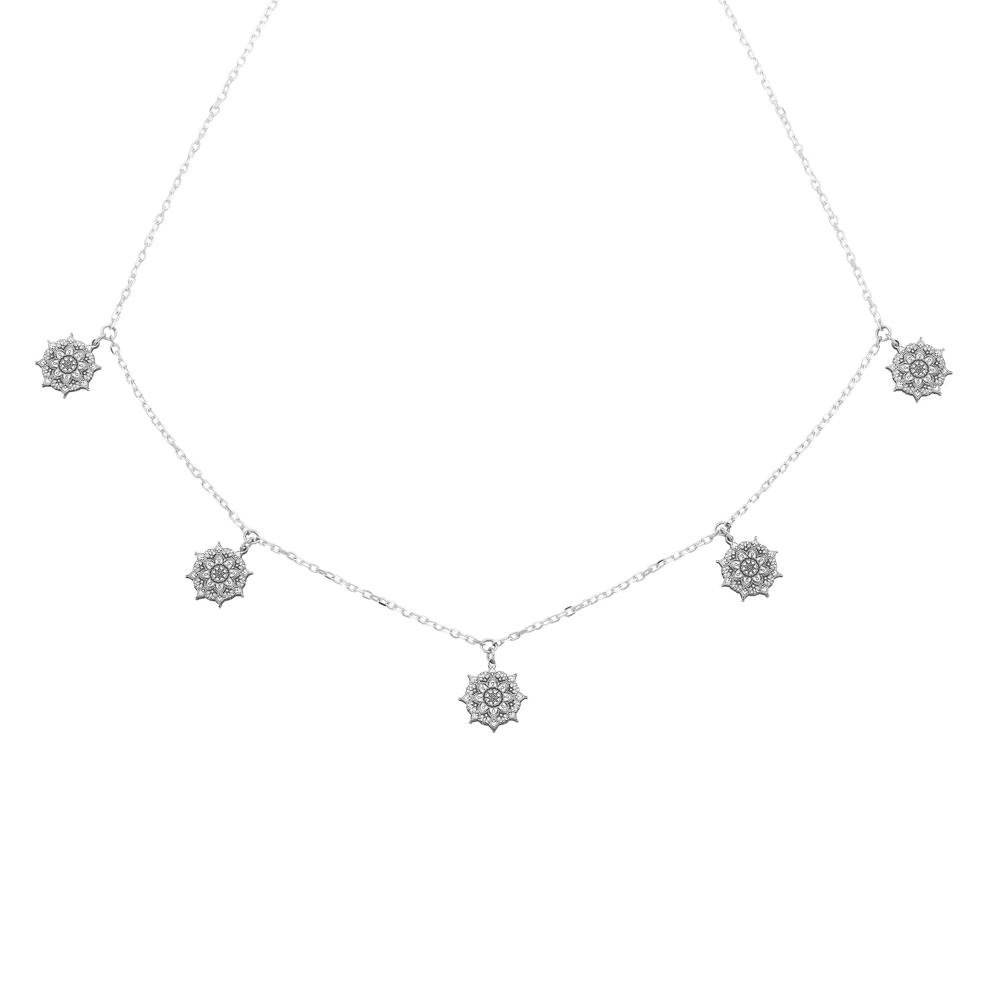 Mandala - 5 Charm Necklace