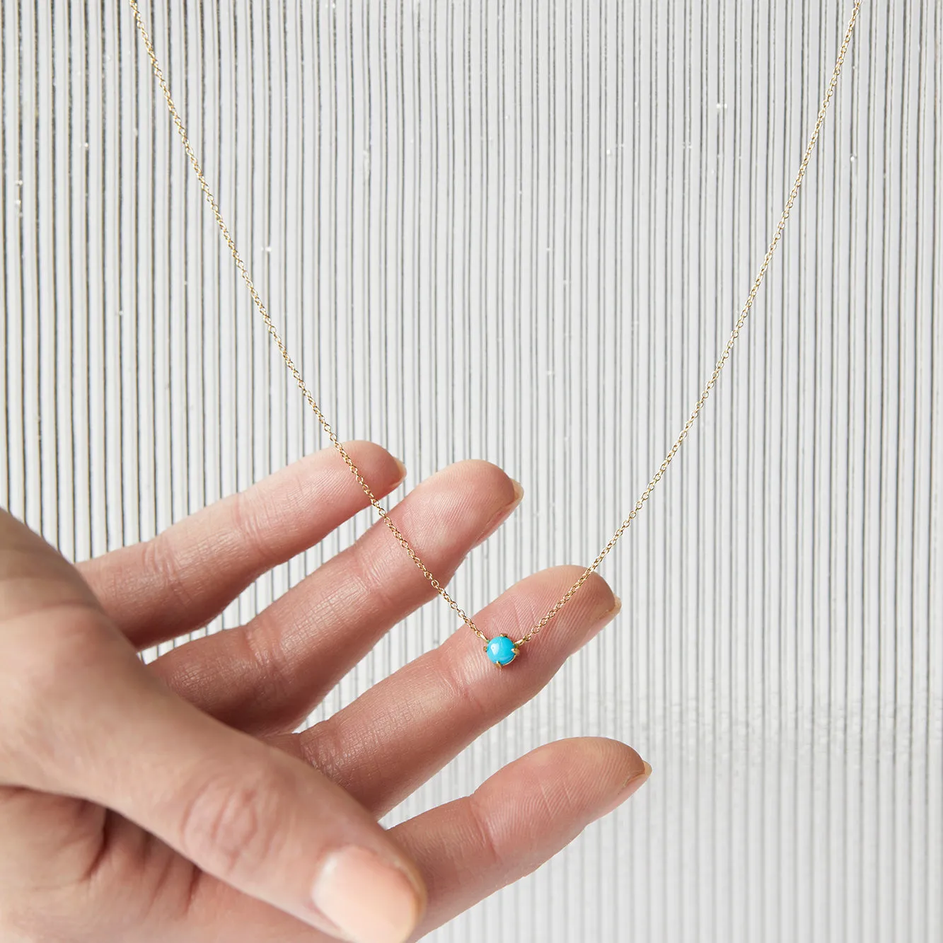 N5804TQ | Turquoise Wisp Necklace