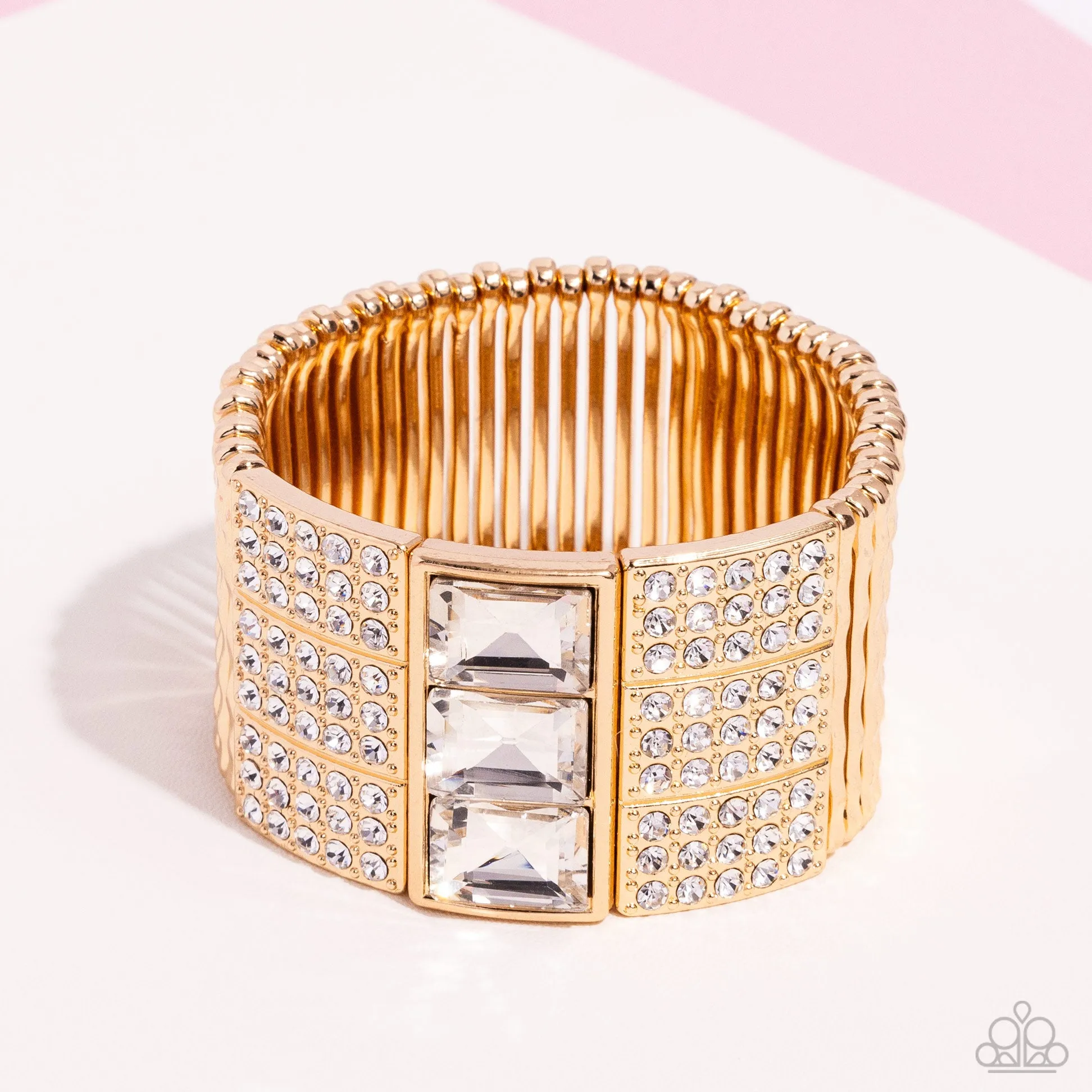 Open Door Jewelry - Dramatic Diva - Gold Bracelet - Paparazzi Accessories