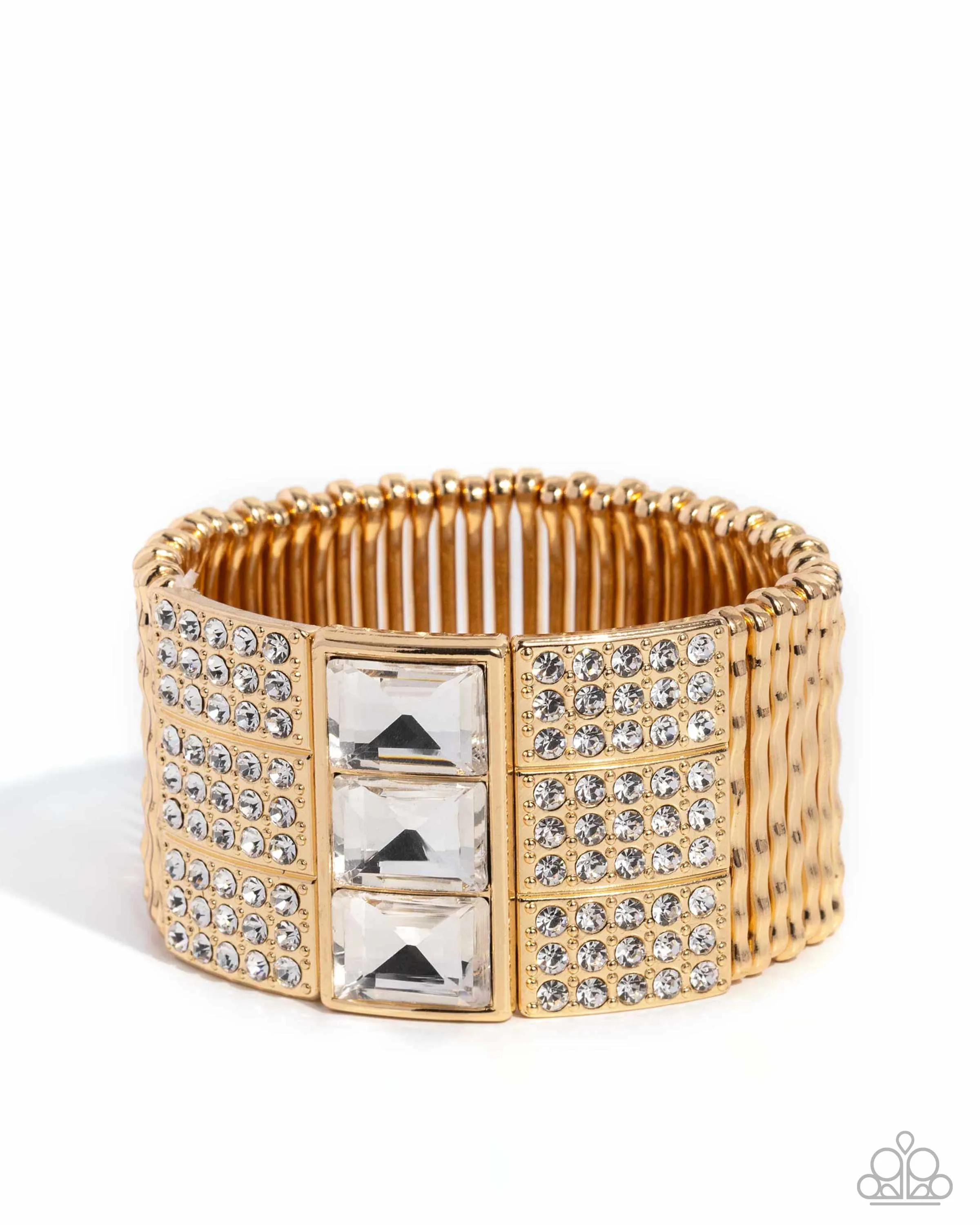 Open Door Jewelry - Dramatic Diva - Gold Bracelet - Paparazzi Accessories
