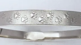Paws Silver Bangle
