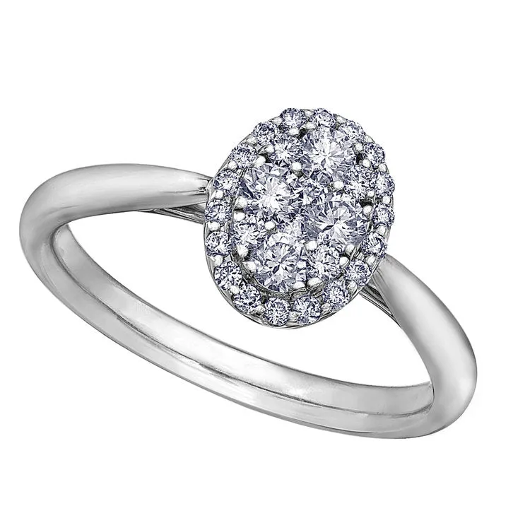 "AVIA" ESTORIA HALO DIAMOND RING