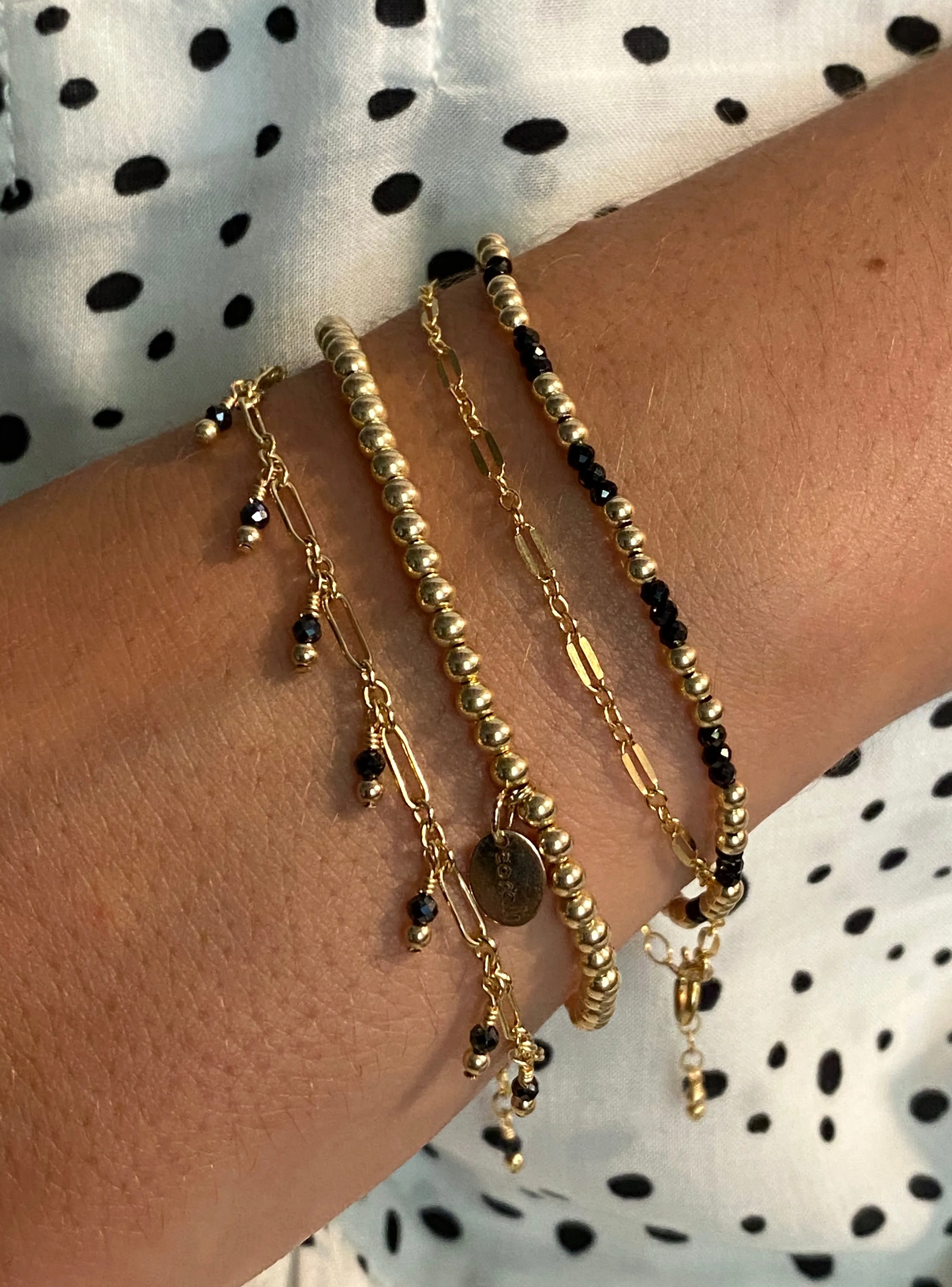 Rain Bracelet ~ Black Spinel
