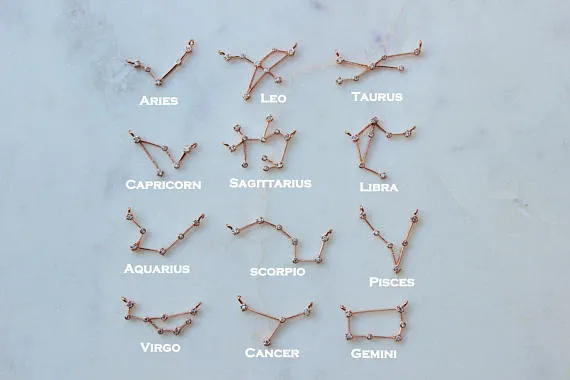 Rose Gold Zodiac Bracelet Set