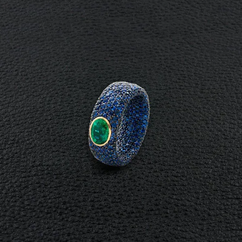 Sapphire & Emerald Ring