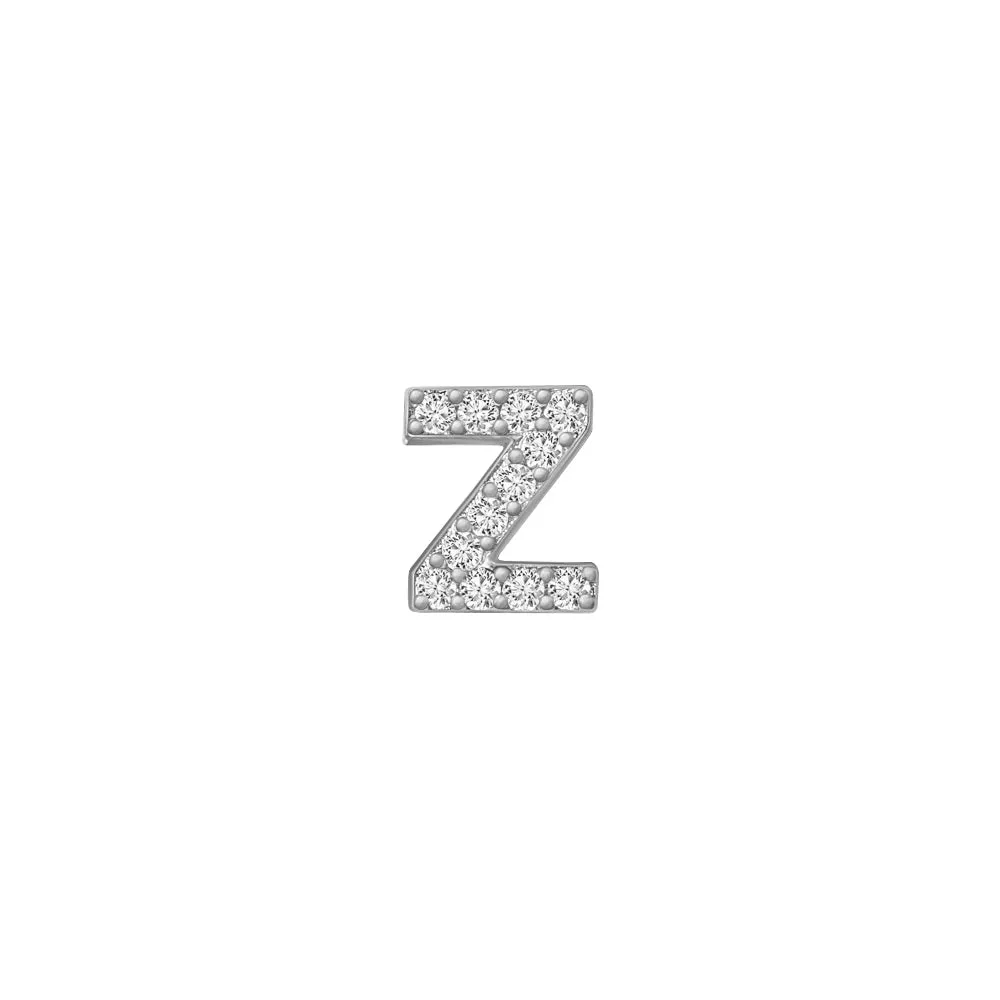 SKINNY SILVER Z CHARM (WHITE)
