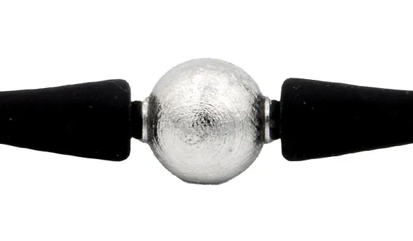 Sterling Silver Gemstone Rubber Bracelet