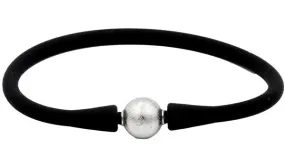 Sterling Silver Gemstone Rubber Bracelet