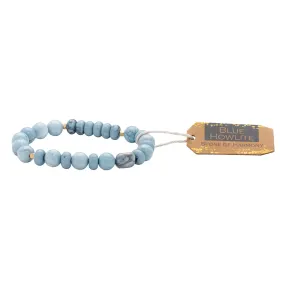 Stone Stacking Bracelet - Blue Howlite
