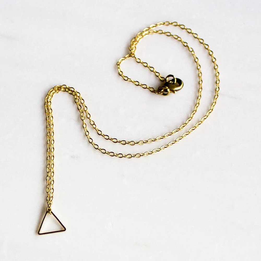 Triangle Rose Gold Necklace