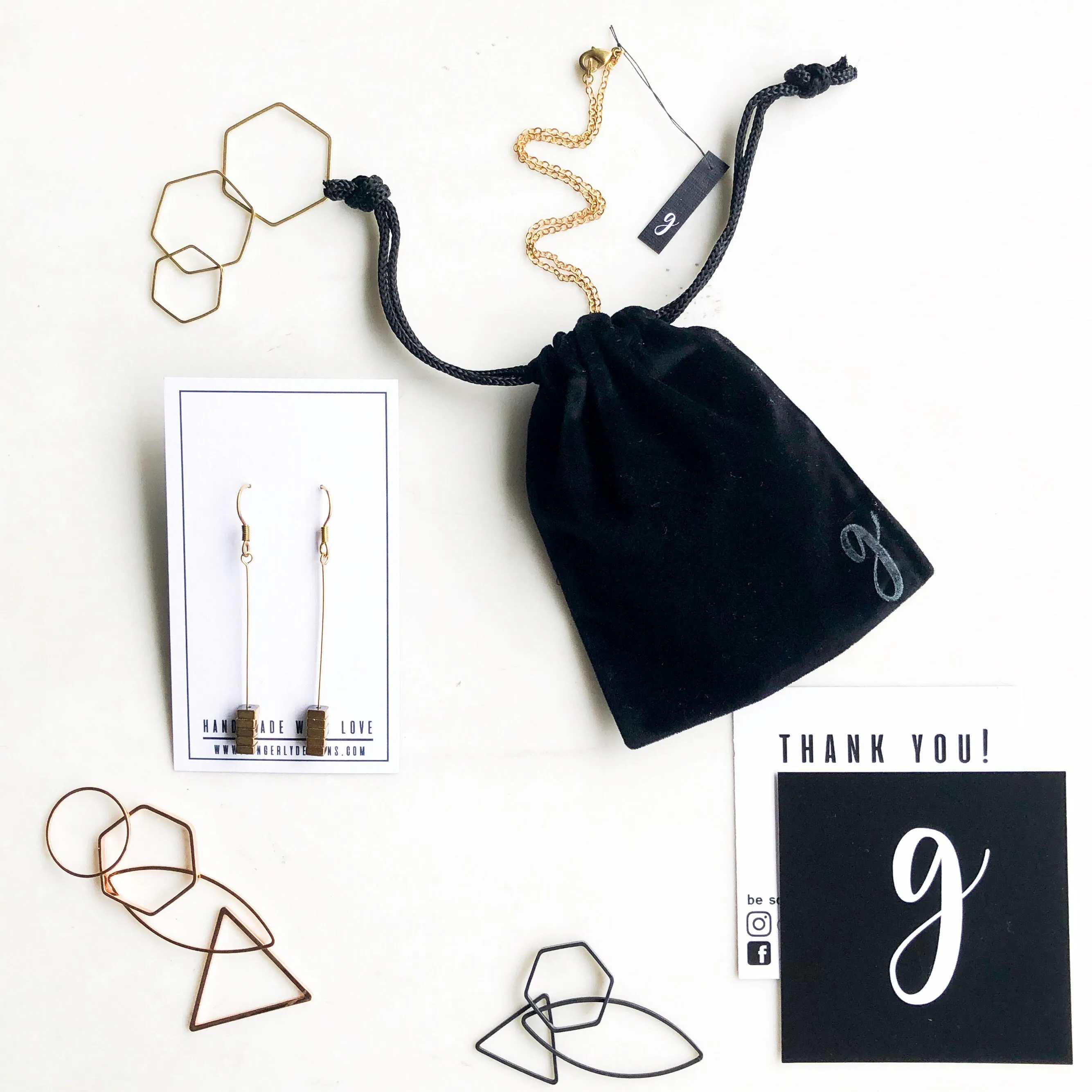 Triangle Rose Gold Necklace